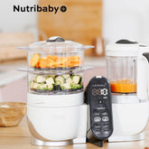 Babymoov - Nutribaby(+) food maker + 15 ISY Reusable Food Pouches - White - Mari Kali Stores Cyprus